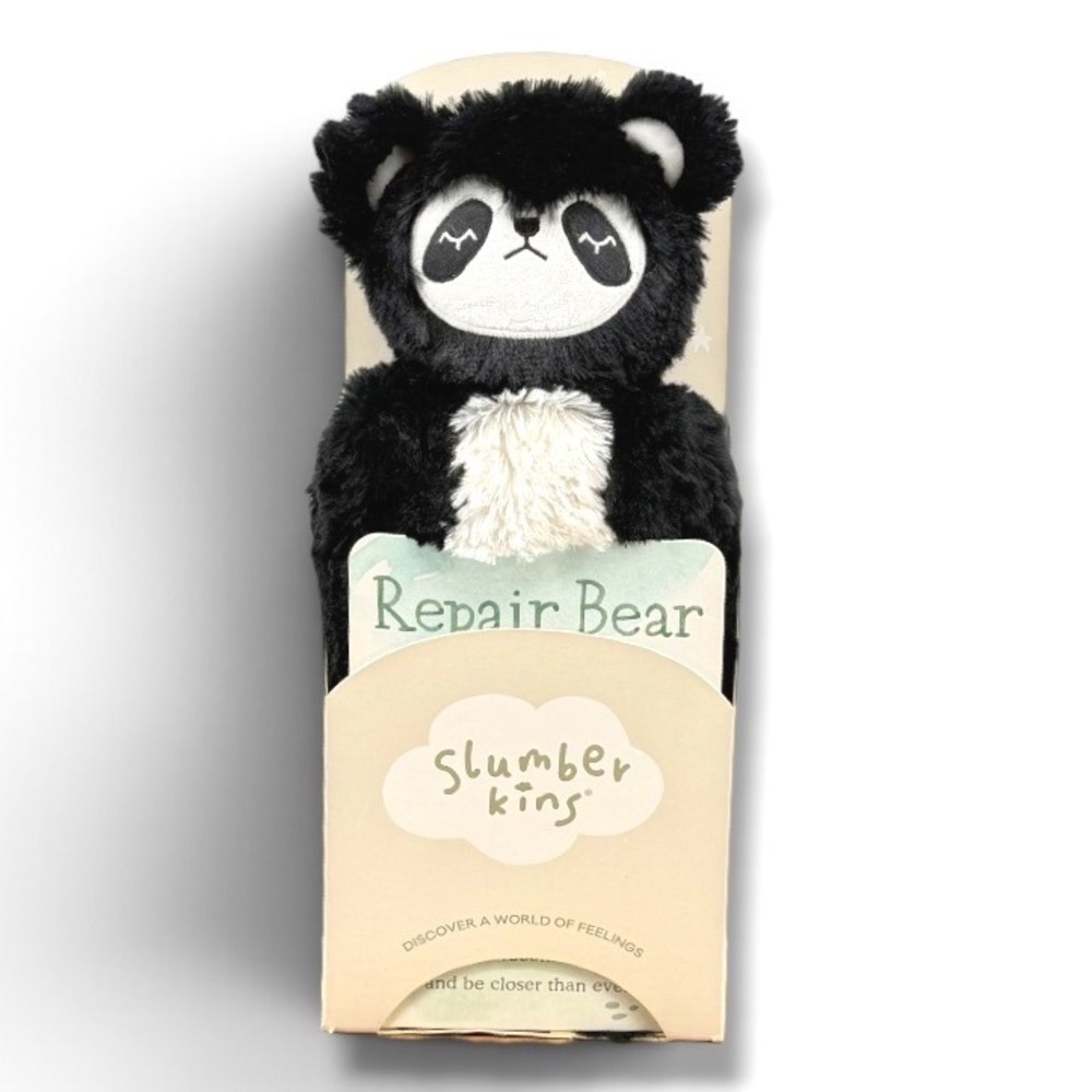 Slumberkins Repair Bear Panda NEW Plush Retired Limited Edition Affirmation Card